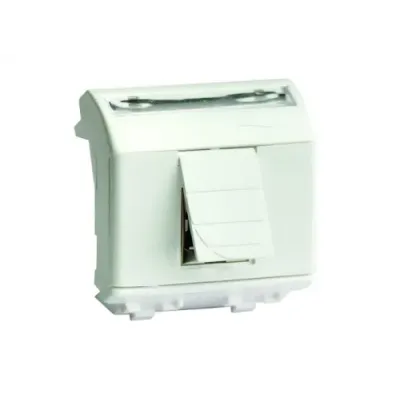 Ком.роз. RJ45 кат.6 (8P8C, Hyperline, Dual IDC 110&Krone) Brava, белая, 2мод