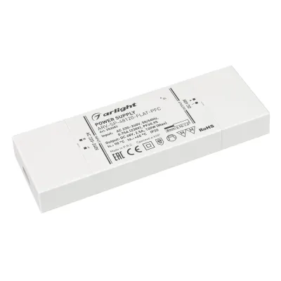 Блок питания ARV-SP-48120-FLAT-PFC (48V, 2.5A, 120W) (ARL, IP20 Пластик, 5 лет)