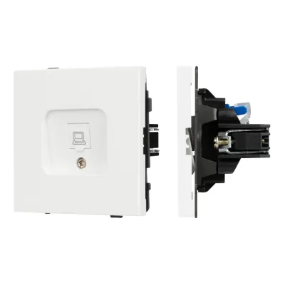 Механизм компьютерной розетки SCT-TENDO-MPC1-SFPL-WH, RJ-45, CAT6, Белый