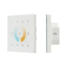 Панель сенсорная DALI-901-11-4G-4SC-MIX-DT8-IN White BUS/230V IARL, IP20 пластик, 3 года