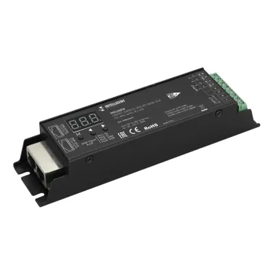 Декодер INTELLIGENT SMART-DMX512-304-83-RDM-SUF Black (12-48V, 4x8A, RJ-45) (IARL, IP20 Металл, 5 лет)