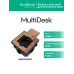 Лючок MultiDeS с розеткой 2К+З 16А/250В IP44 с монтажной коробкой для бетонных полов Медь тип MDK21