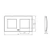 Рамка на 2+2 модуля (двухместная), белая, RAL9010