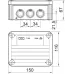 Коробка распределительная T100, 136х102х57 мм, IP66, вводы d25х10, серая (T 100)