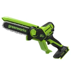 Цепная мини пила аккумуляторная Greenworks GD24CSMNX, 24V, 15см, бесщеточная, без АКБ и ЗУ (2008707)