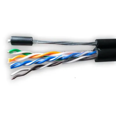 Кабель SUPRLAN Standard UTP 5e 4x2xAWG24 Cu PE Out. T-FG8 (трос) 305м