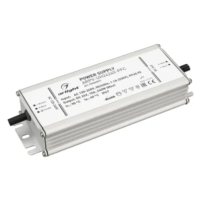 Блок питания ARPV-UH24240-PFC (24V, 10.0A, 240W) ( IP67 Металл, 7 лет)
