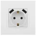 14-4109-01 ЭРА Розетка 2P+E 16A-250В, штор. с 2xUSB 5В-3А, Эра Elegance, белый (10/100/2000)