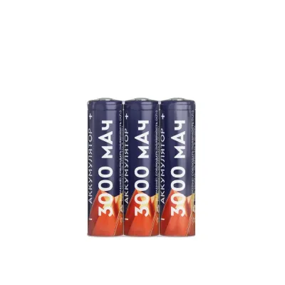 Аккумуляторы перезаряжаемые СТАРТ INR18650 3000mAh 3 штуки в шринке