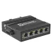 Коммутатор неуправляемый 5 портов RJ45 100Мбит на DIN-рейку, двойное питание 12-58В DC
