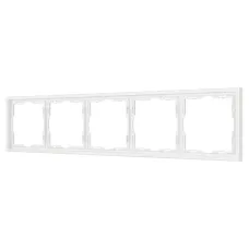 Рамка пластиковая FRM-NOBE-SFPL-5-WH, Белый, 5 постов