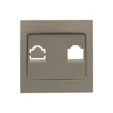 Валенсия лицевая панель розетки RJ-45 1-местная кашемир