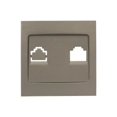 Валенсия лицевая панель розетки RJ-45 1-местная кашемир