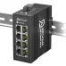 Коммутатор неуправляемый 8 портов RJ45 100Мбит на DIN-рейку, двойное питание 12-58В DC