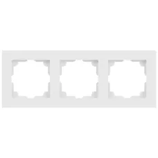 Рамка для розеток и выключателей Intro Accent 6-503-01М на 3 поста, СУ, белый матовый