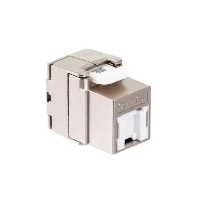 Модуль Keystone кат.6a, STP, 1xRJ45, T568A/B, без инструмента, белый