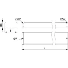 Лоток 150х100 L 3000 толщ. 1,2 мм, цинк-ламельный