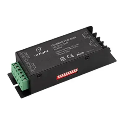 Декодер ARL-7022-DMX 12-24V, 1x25 A, DMX512 ARL, IP20, металл, 2 года