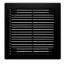 Решетка вентиляционная Р сетка разъемная 209х209 пластик Black ERA