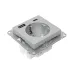 Механизм розетки с USB-A+С - 2шт, 16А, с заземлением, со шторками, алюминий Эпика EKF