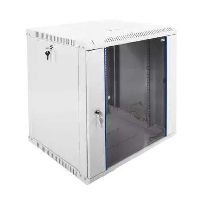 Шкаф телекоммуникационный настенный разборный 12U (600x520) дверь стекло
