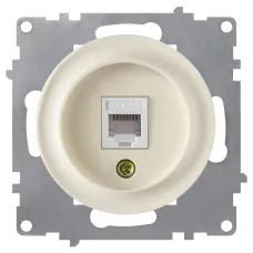 Розетка компьютерная 1xRJ45 кат.5e, цвет бежевый (серия Florence)