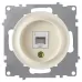 Розетка компьютерная 1xRJ45 кат.5e, цвет бежевый (серия Florence)
