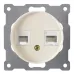 Розетка двойная телефон/компьютер RJ11/RJ45 кат.5e, цвет бежевый (серия Florence)