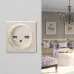 Розетка двойная телефон/компьютер RJ11/RJ45 кат.5e, цвет бежевый (серия Florence)