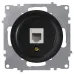 Розетка компьютерная 1xRJ45 кат.5e, цвет чёрный (серия Florence)