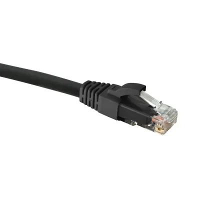 Патч-корд CAT5E U/UTP LSZH черный 1м