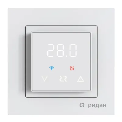 Терморегулятор Ridan Classy для теплого пола c Wi-Fi, с комбинацией датчиков, белый, 16А