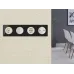 Рамка горизонтальная стеклянная на 4 прибора, цвет чёрный