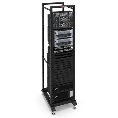 Стойка открытая серверная 27U 533x600x1262mm (ШхГхВ). двухрамная. цвет черный (RAL 9004)