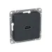 Механизм розетки HDMI  графит Эпика EKF