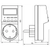 Розетка с таймером (недельная) 3600W/16A 230V, TM24