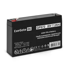Аккумуляторная батарея ExeGate GP672-F1 (6V 7.2Ah, клеммы F1)