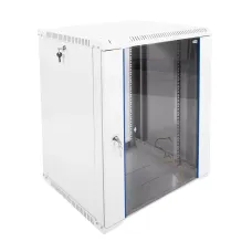 Шкаф телекоммуникационный настенный разборный 15U (600x520) дверь стекло