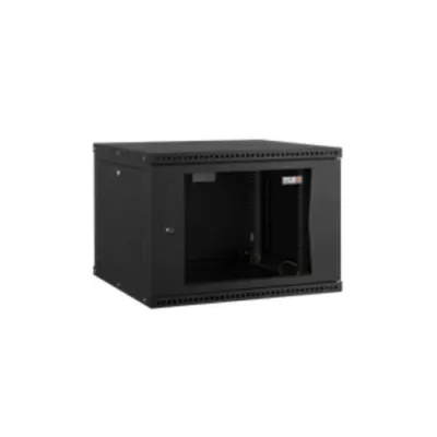 Настенный разборный шкаф Essential Line 19'' 12U стеклянная дверь Ш600хВ569хГ450мм 1 пара монтажных направляющих черный