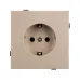 Механизм электрической розетки SCT-TENDO-MEU1-PL-GD 230V, 16A, Золото светлое, 1 пост