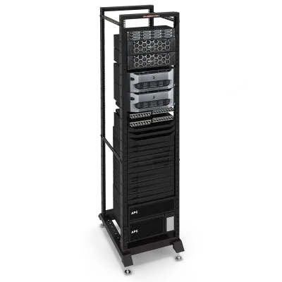 Стойка открытая серверная 42U 533x600x1928mm (ШхГхВ). двухрамная. цвет черный (RAL 9004)