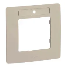 Рамка 1-местная с держателем для маркировки слоновая кость ETIKA