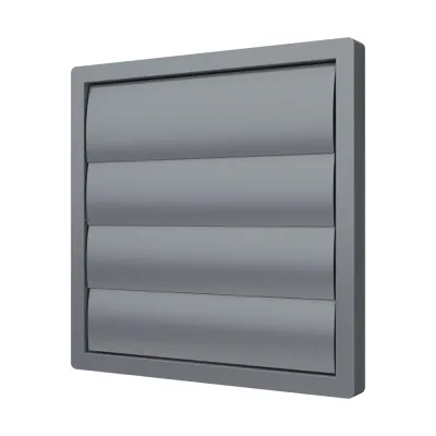 Выход стенной КФ фланец D200 жалюзи 242х242 ASA Gray ERA