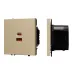 Механизм розетки с быстрой USB зарядкой SCT-NOBE-MUAC-SFPL-FC-GD, 65W, QC3, Золото светлое