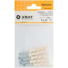 Дюбель-гвоздь LYT 6х40 UK KP с потайной манжетой нейлон (8шт)
