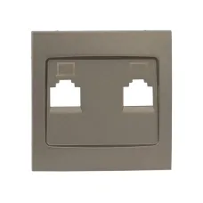 Валенсия лицевая панель розетки RJ-45 2-местная кашемир