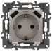 Розетка ЭРА Elegance 14-4109-16 2P+E 16A-250В, штор. с 2xUSB 5В-3А, титан