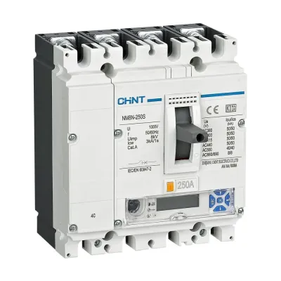 Выключатель автоматический NM8N-250Q EM 4P 32А 70кА с электронным расцепителем, LCD (R)