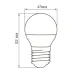 Лампа светодиодная, (5W) 230V E27 2700K G45, LB-38