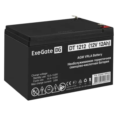 Аккумуляторная батарея ExeGate DT 1212-F2 (12V 12Ah, клеммы F2)